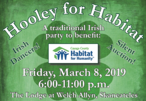 Be Irish for a Night at the 2019 Hooley for Habitat – Friday, March 8